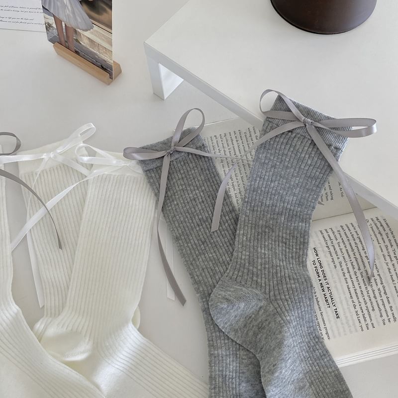 Ribbon Ribbed Socks SpreePicky