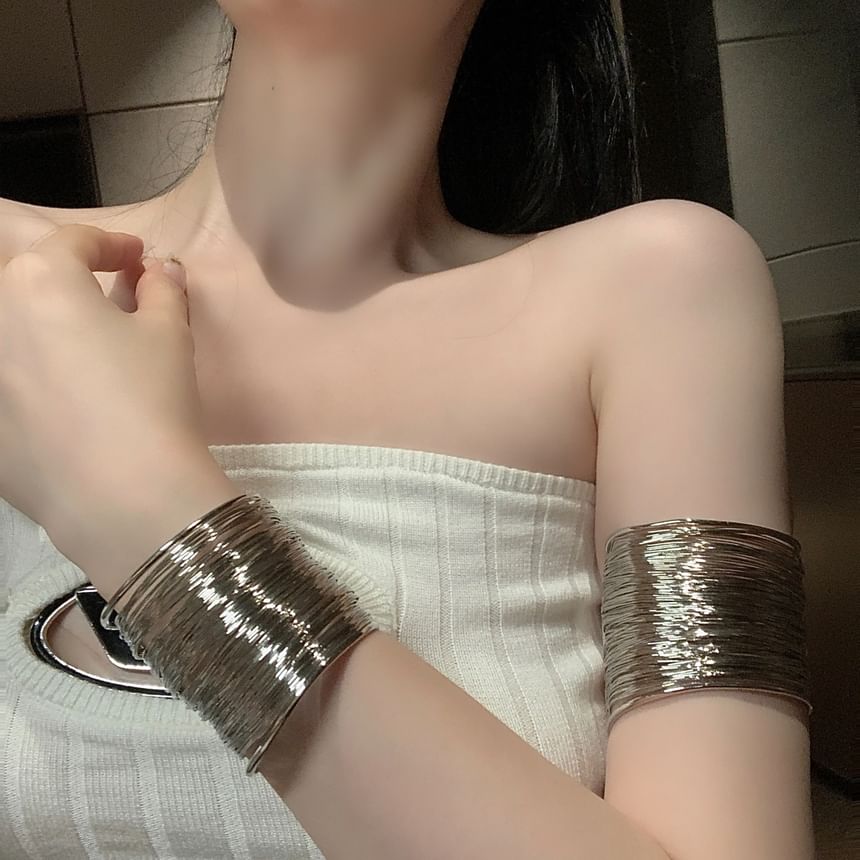 Layered Alloy Open Bangle / Set SpreePicky