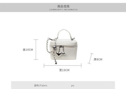 Chain Strap Faux Leather Crossbody Bag mySite