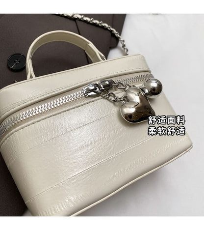 Chain Strap Faux Leather Crossbody Bag mySite