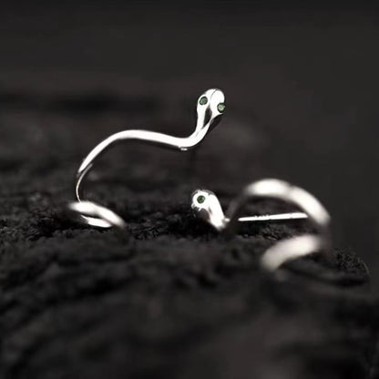 Sterling Silver Snake Hoop Earring SpreePicky