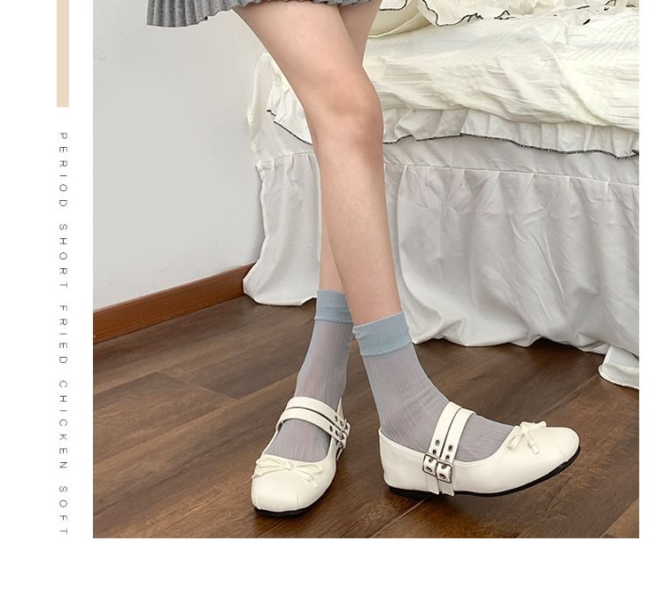 Square-Toe Dual-Strap Mary Jane Flats SpreePicky