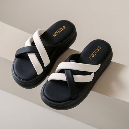 Cross Strap Platform Sandals mySite