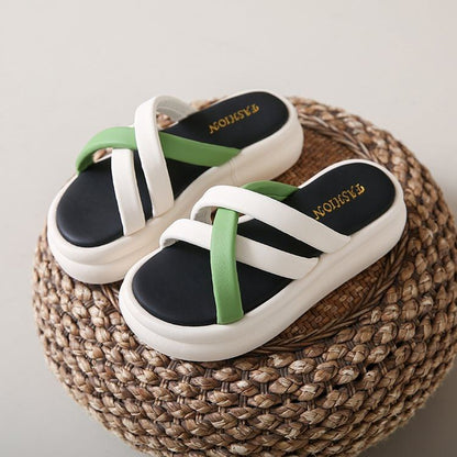 Cross Strap Platform Sandals mySite