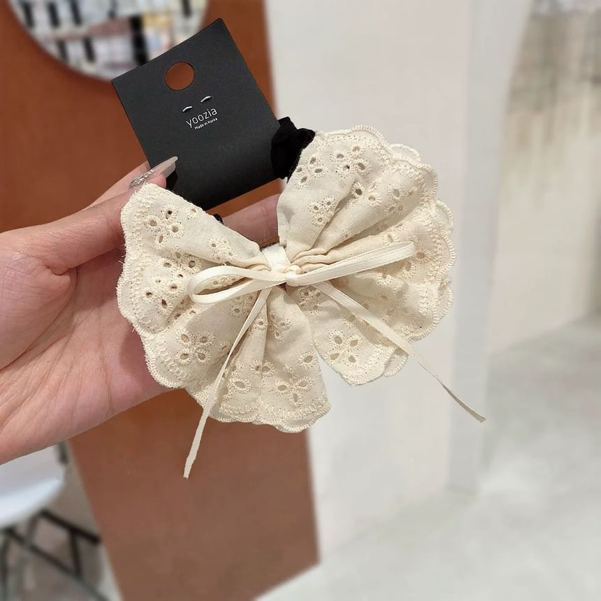 Bow Lace Scrunchie SpreePicky