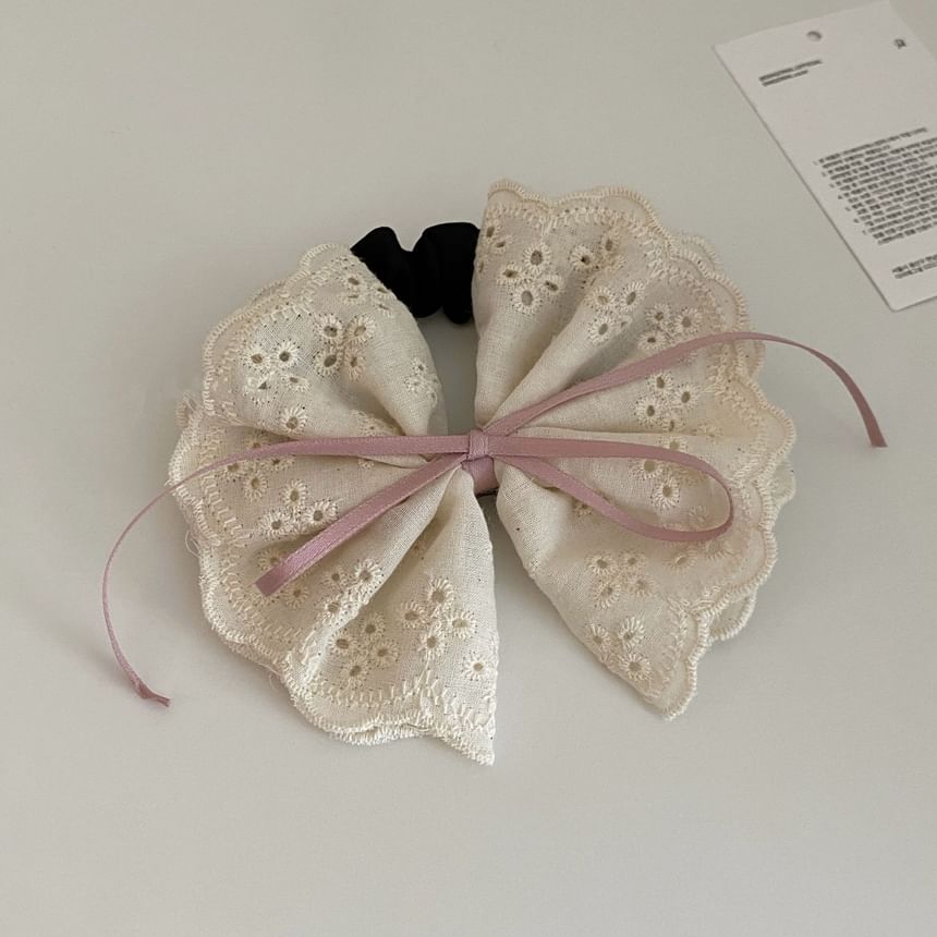 Bow Lace Scrunchie SpreePicky