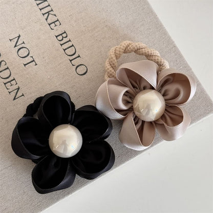 Floral Faux Pearl Hair Tie SpreePicky