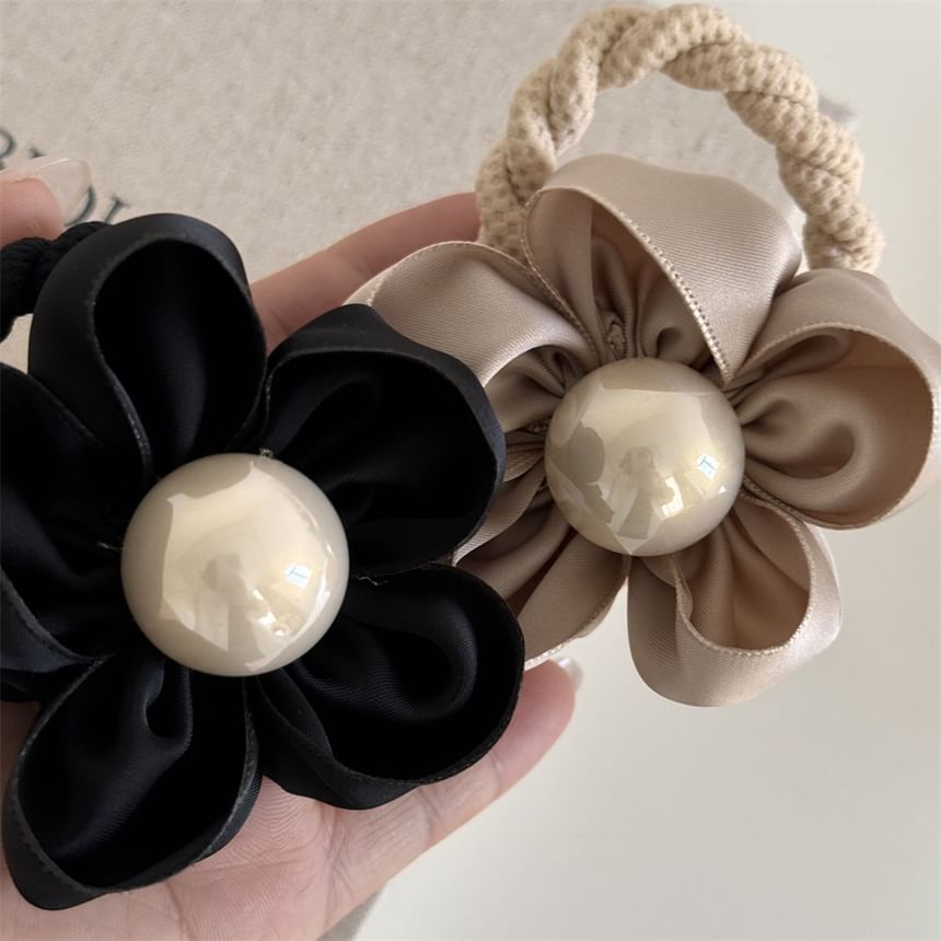 Floral Faux Pearl Hair Tie SpreePicky