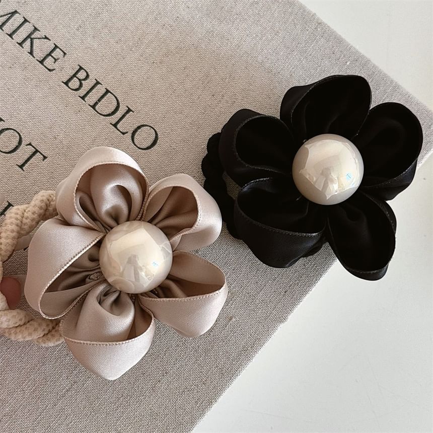 Floral Faux Pearl Hair Tie SpreePicky