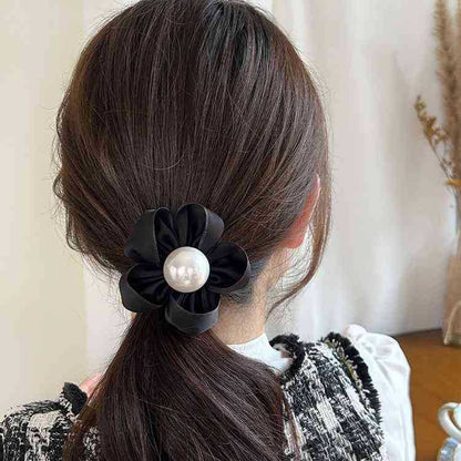 Floral Faux Pearl Hair Tie SpreePicky