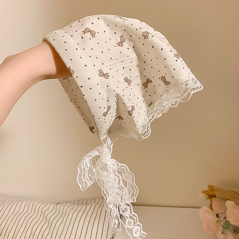 Lace Trim Headscarf SpreePicky