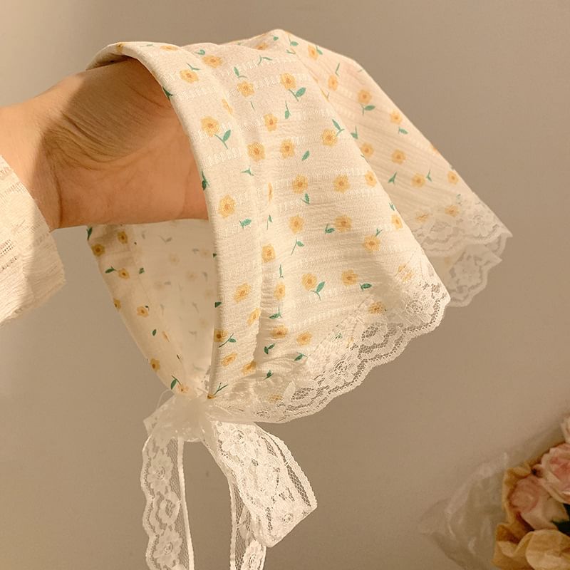 Lace Trim Headscarf SpreePicky