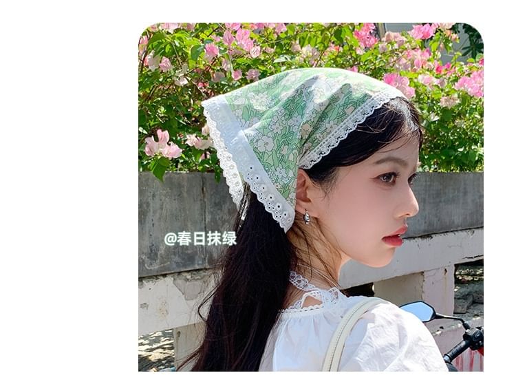 Lace Trim Headscarf SpreePicky