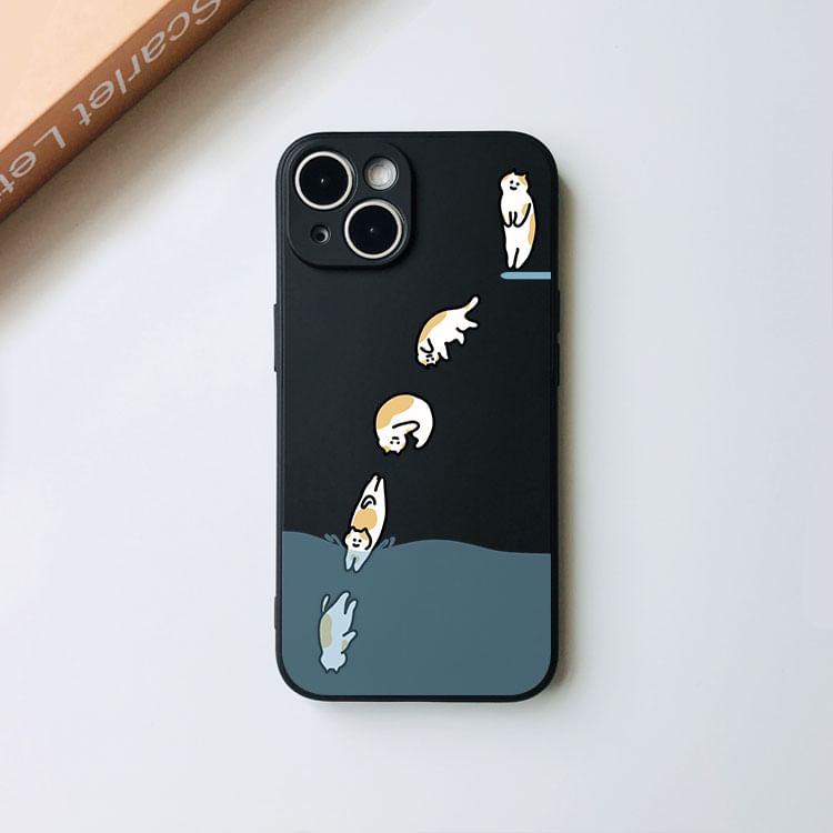 Cat Phone Case - iPhone 15 Pro Max / 15 Pro / 15 Plus / 15 / 14 Pro Max / 14 Pro / 14 Plus / 14 / 13 Pro Max / 13 Pro / 13 / 13 mini / 12 Pro Max / 12 Pro / 12 / 12 mini / 11 Pro Max / 11 Pro / 11 SpreePicky