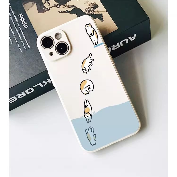 Cat Phone Case - iPhone 15 Pro Max / 15 Pro / 15 Plus / 15 / 14 Pro Max / 14 Pro / 14 Plus / 14 / 13 Pro Max / 13 Pro / 13 / 13 mini / 12 Pro Max / 12 Pro / 12 / 12 mini / 11 Pro Max / 11 Pro / 11 SpreePicky