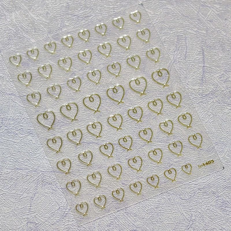 Hollow-Cut Heart Nail Art Stickers SpreePicky