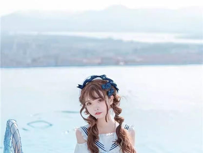 Set: Lolita Sailor Collar Swim Top + Swim Skirt mySite