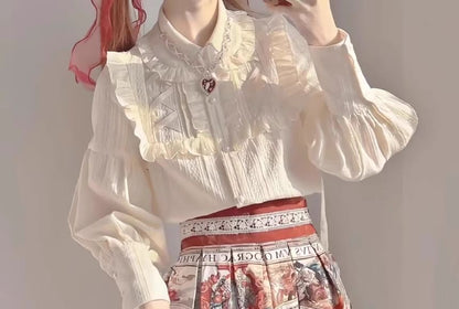 Lolita Long Sleeve Collar Ruffle Lace Blouse mySite