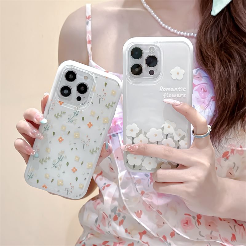 Floral Phone Case - iPhone 15 Pro Max / 15 Pro / 15 Plus / 15 / 14 Pro Max / 14 Pro / 14 Plus / 14 / 13 Pro Max / 13 Pro / 13 / 13 mini / 12 Pro Max / 12 Pro / 12 / 12 mini / 11 Pro Max / 11 Pro / 11 SpreePicky