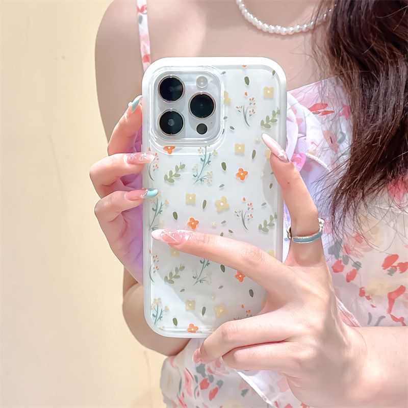 Floral Phone Case - iPhone 15 Pro Max / 15 Pro / 15 Plus / 15 / 14 Pro Max / 14 Pro / 14 Plus / 14 / 13 Pro Max / 13 Pro / 13 / 13 mini / 12 Pro Max / 12 Pro / 12 / 12 mini / 11 Pro Max / 11 Pro / 11 SpreePicky