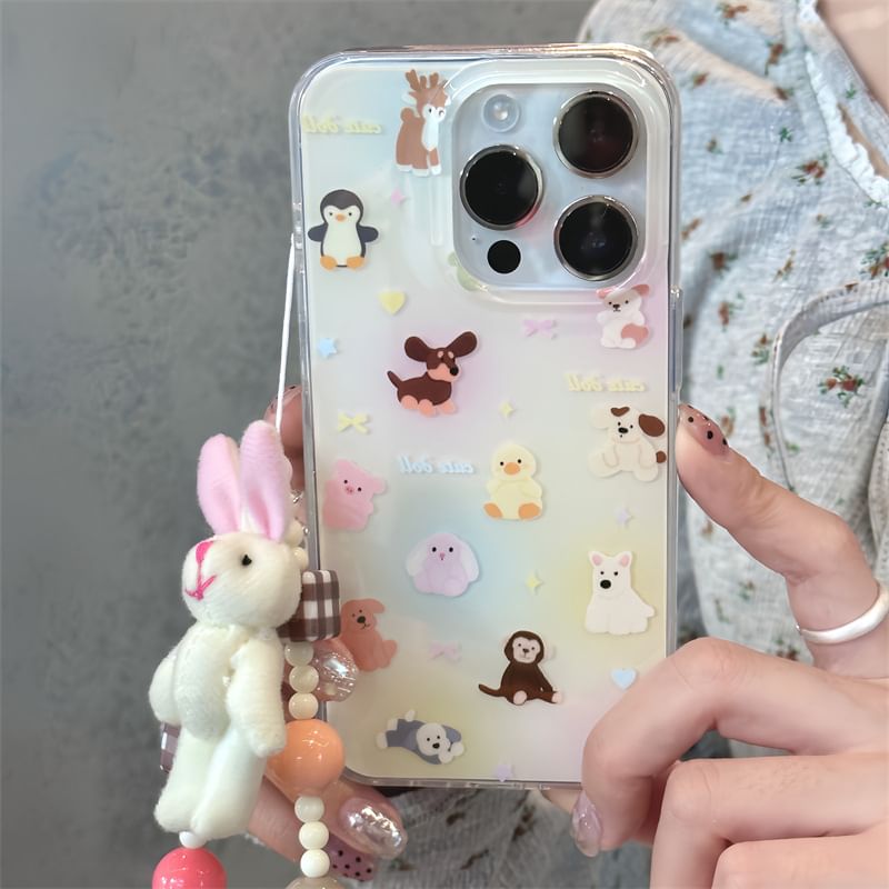 Animal Phone Case / Strap / Set - iPhone 15 Pro Max / 15 Pro / 15 Plus / 15 / 14 Pro Max / 14 Pro / 14 Plus / 14 / 13 Pro Max / 13 Pro / 13 / 13 mini / 12 Pro Max / 12 Pro / 12 / 12 mini / 11 Pro Max / 11 Pro / 11 SpreePicky