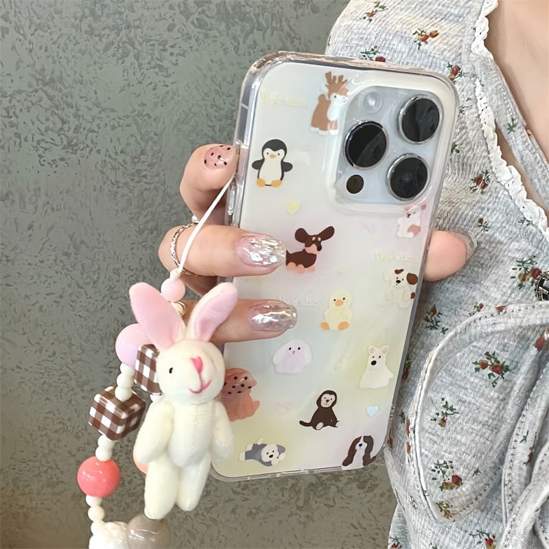 Animal Phone Case / Strap / Set - iPhone 15 Pro Max / 15 Pro / 15 Plus / 15 / 14 Pro Max / 14 Pro / 14 Plus / 14 / 13 Pro Max / 13 Pro / 13 / 13 mini / 12 Pro Max / 12 Pro / 12 / 12 mini / 11 Pro Max / 11 Pro / 11 SpreePicky