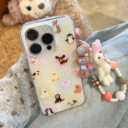 Animal Phone Case / Strap / Set - iPhone 15 Pro Max / 15 Pro / 15 Plus / 15 / 14 Pro Max / 14 Pro / 14 Plus / 14 / 13 Pro Max / 13 Pro / 13 / 13 mini / 12 Pro Max / 12 Pro / 12 / 12 mini / 11 Pro Max / 11 Pro / 11 SpreePicky