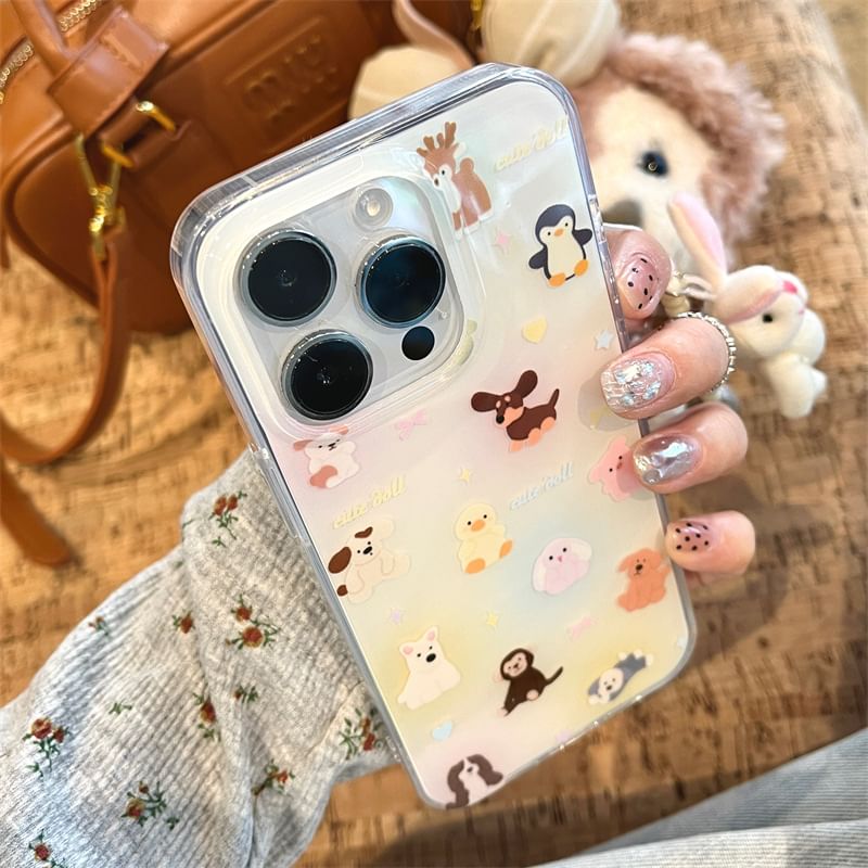 Animal Phone Case / Strap / Set - iPhone 15 Pro Max / 15 Pro / 15 Plus / 15 / 14 Pro Max / 14 Pro / 14 Plus / 14 / 13 Pro Max / 13 Pro / 13 / 13 mini / 12 Pro Max / 12 Pro / 12 / 12 mini / 11 Pro Max / 11 Pro / 11 SpreePicky