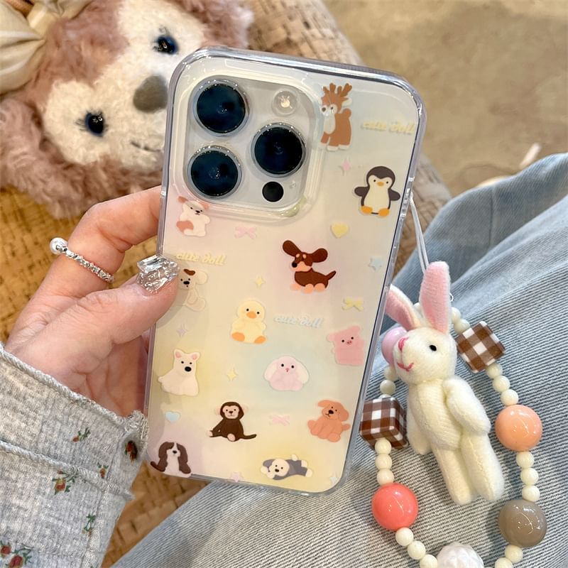 Animal Phone Case / Strap / Set - iPhone 15 Pro Max / 15 Pro / 15 Plus / 15 / 14 Pro Max / 14 Pro / 14 Plus / 14 / 13 Pro Max / 13 Pro / 13 / 13 mini / 12 Pro Max / 12 Pro / 12 / 12 mini / 11 Pro Max / 11 Pro / 11 SpreePicky