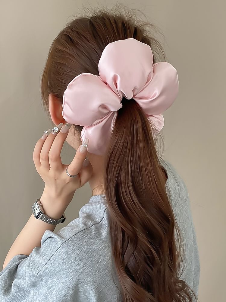 Satin Flower Scrunchie SpreePicky