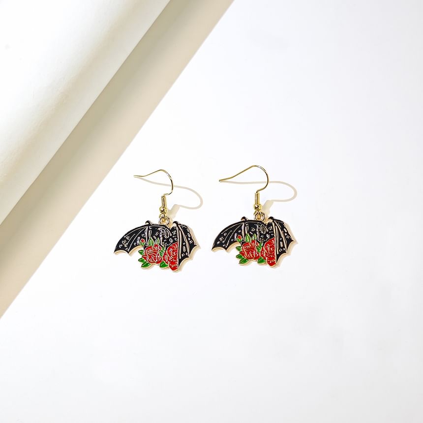 Halloween Bat Alloy Drop Earring SpreePicky