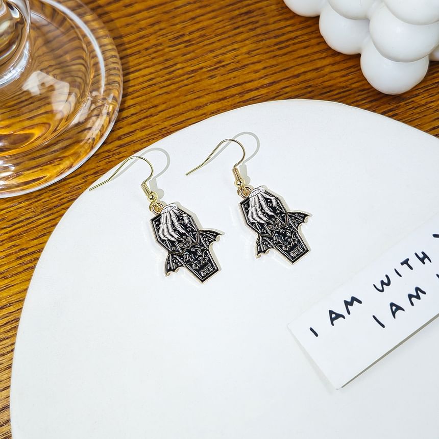 Halloween Bat Alloy Drop Earring SpreePicky