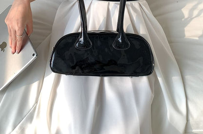 Plain Patent Leather Shoulder Bag SpreePicky