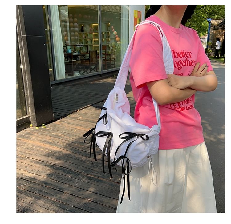 Bow Drawstring Crossbody Bag mySite