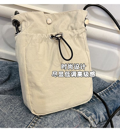 Plain Drawstring Crossbody Bag mySite