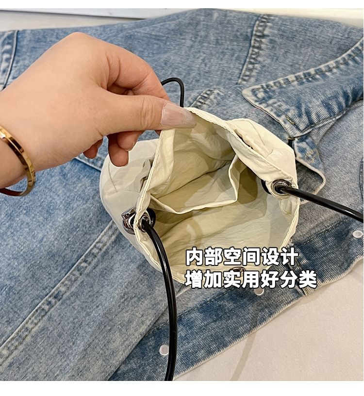 Plain Drawstring Crossbody Bag mySite