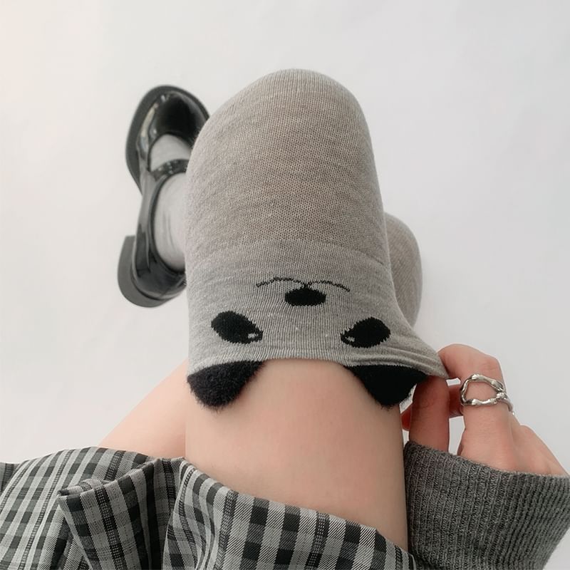 Bear Pattern Over The Knee Socks SpreePicky