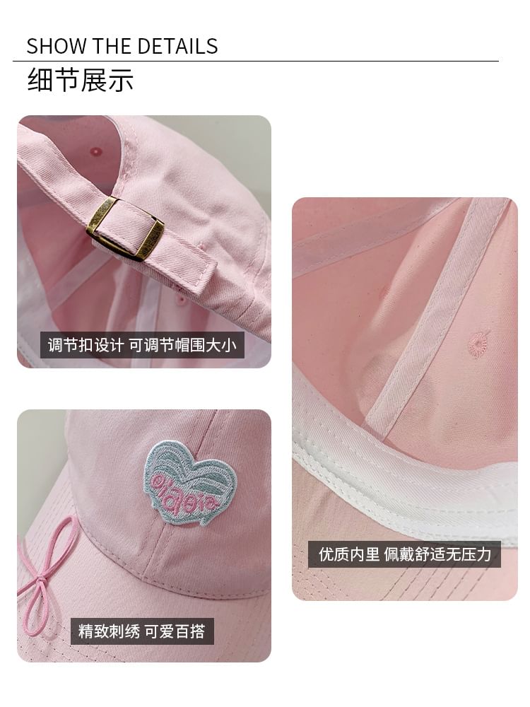 Embroidered Heart Baseball Cap SpreePicky