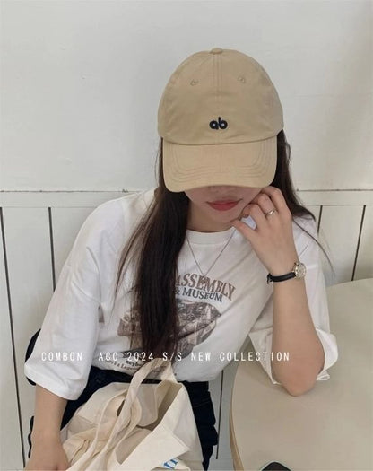 Embroidered Logo Cotton Twill Cap SpreePicky