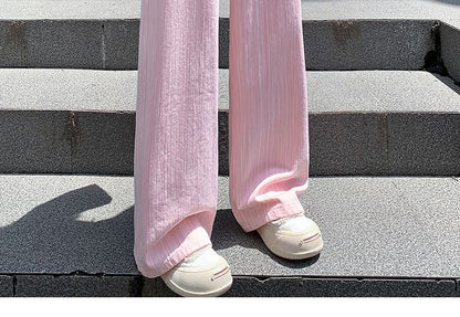 High Rise Plain Wide Leg Pants mySite