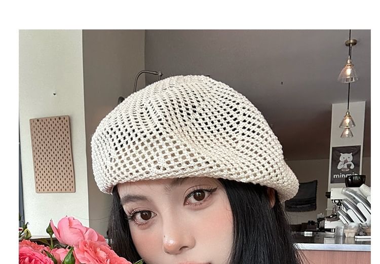 Perforated Plain Beret SpreePicky