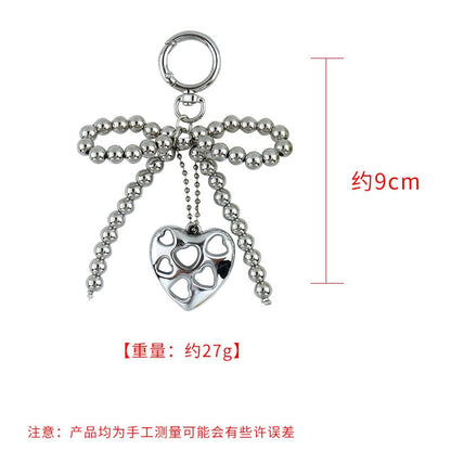 Heart Bow Bead Keyring SpreePicky