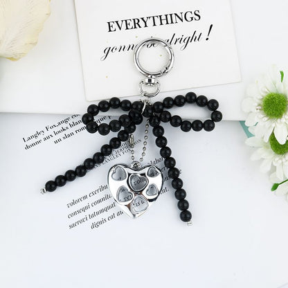 Heart Bow Bead Keyring SpreePicky