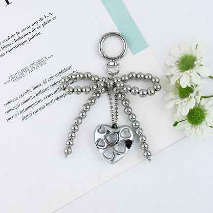 Heart Bow Bead Keyring SpreePicky