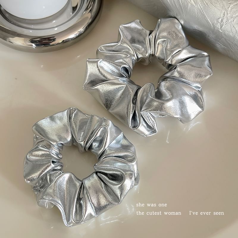 Metallic Patent Scrunchie SpreePicky