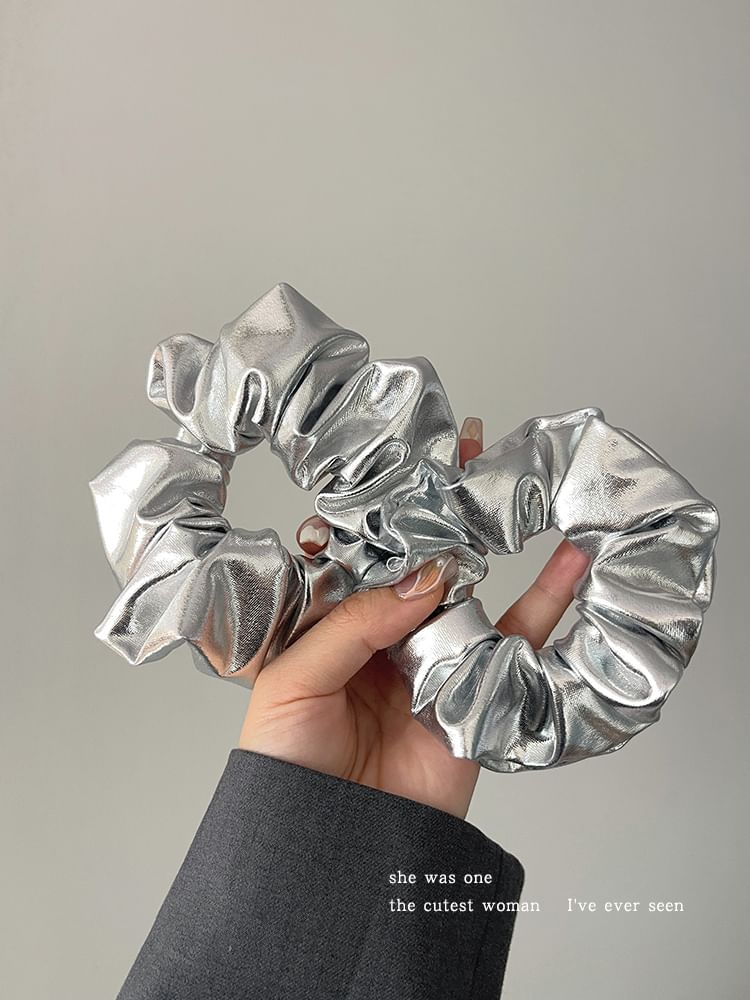 Metallic Patent Scrunchie SpreePicky