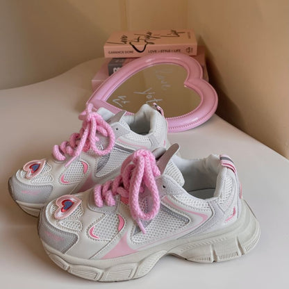 Platform Sneakers With Heart SpreePicky