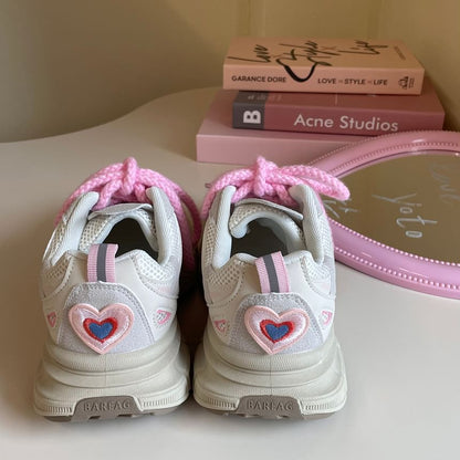 Platform Sneakers With Heart SpreePicky