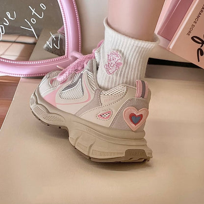 Platform Sneakers With Heart SpreePicky