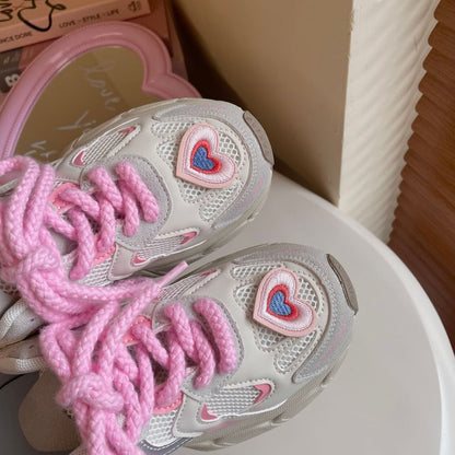 Platform Sneakers With Heart SpreePicky